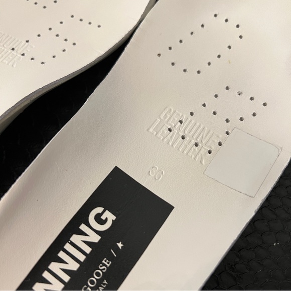 HTF GOLDEN GOOSE Swarovski Crystal Star ZEBRA Print RUNNING SOLE Sneakers 36 - Picture 12 of 13